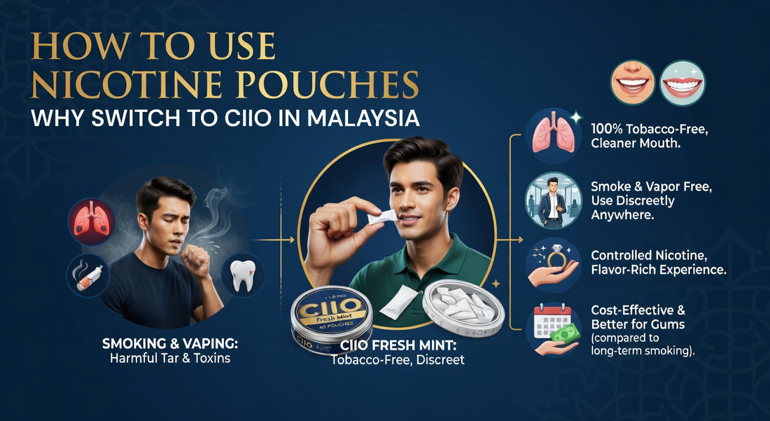 Why Switch from Smoking & Vaping to Tobacco-Free Nicotine Pouches Like CIIO in Malaysia
